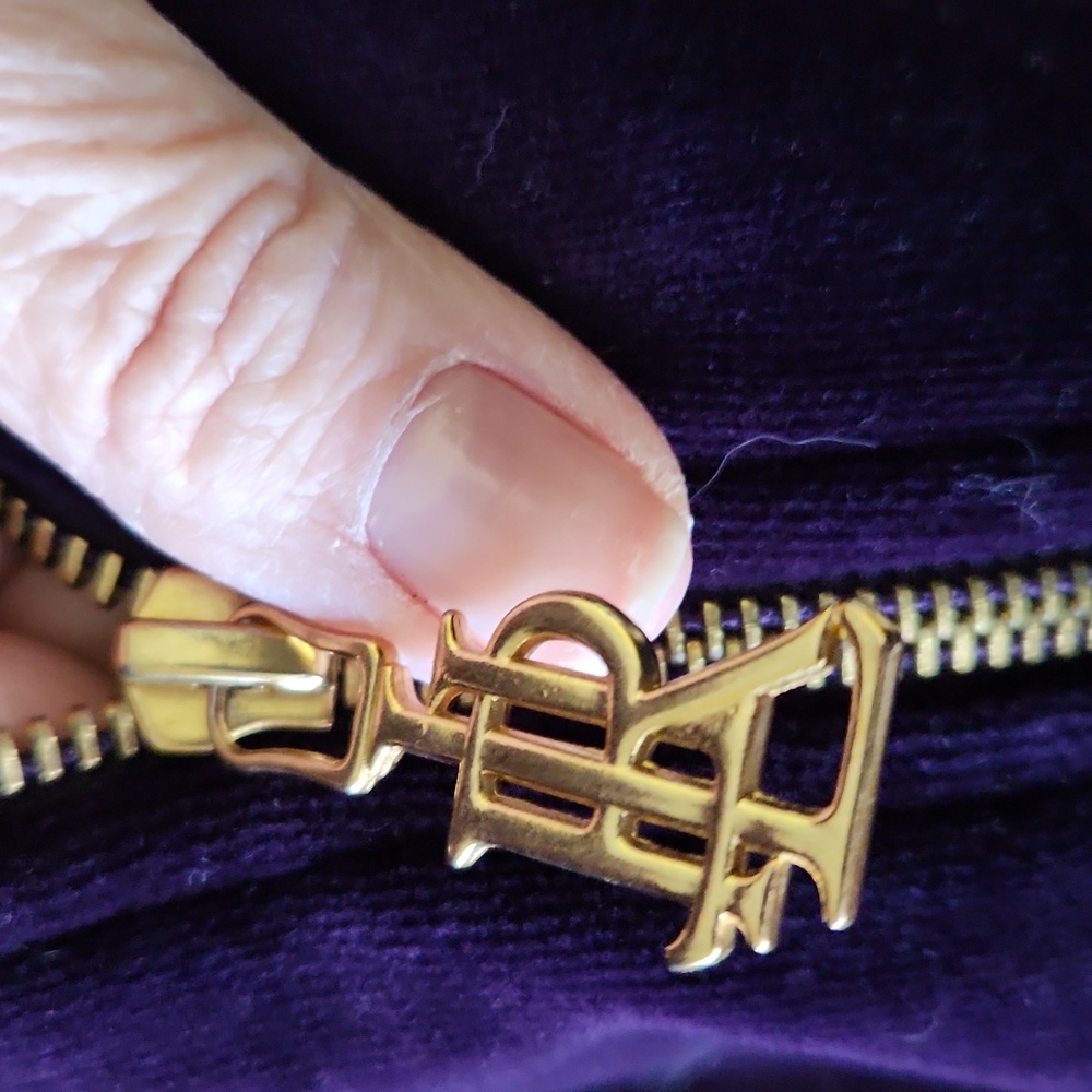 Ralph Lauren Deep Purple Velour Jacket & Pants - Picture 9 of 11